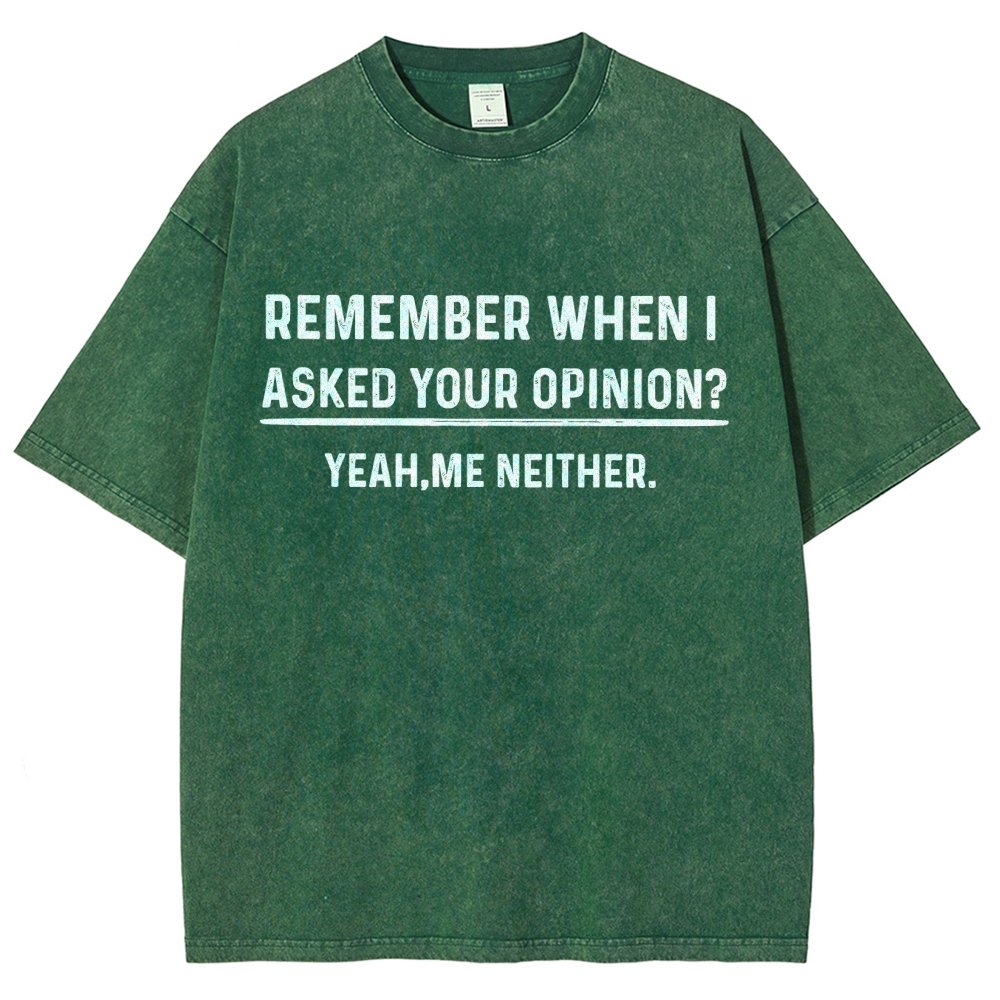 Your Opinion Funny Humor Vintage Distressed T-shirt