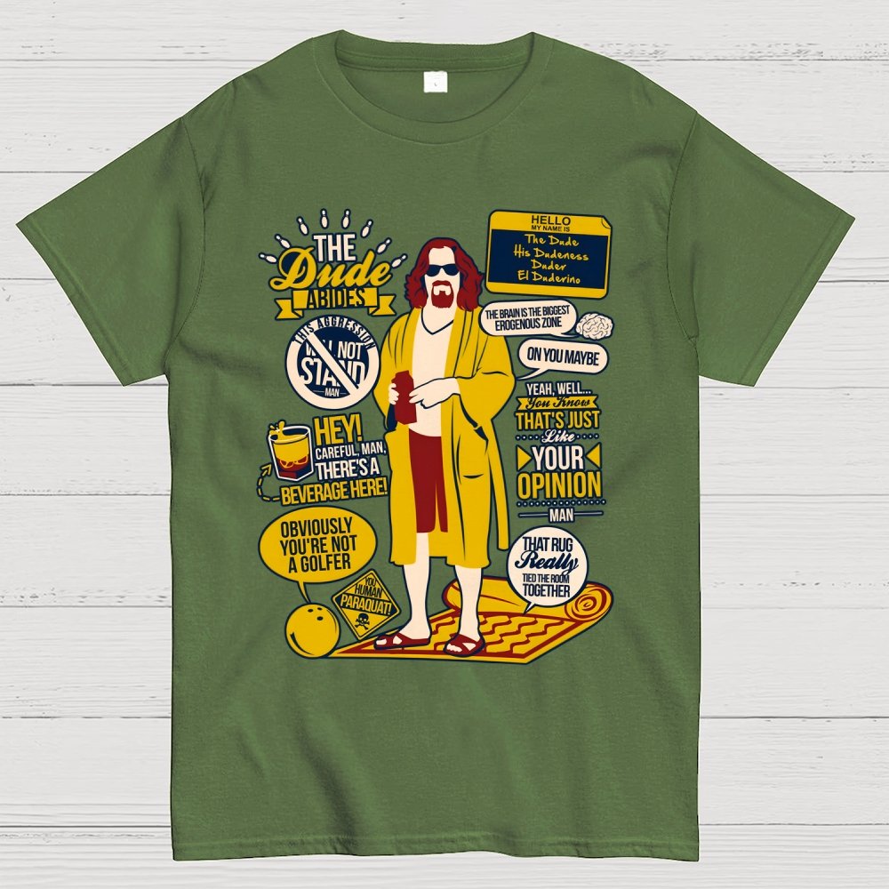 The Dude Quotes Geek T-Shirt