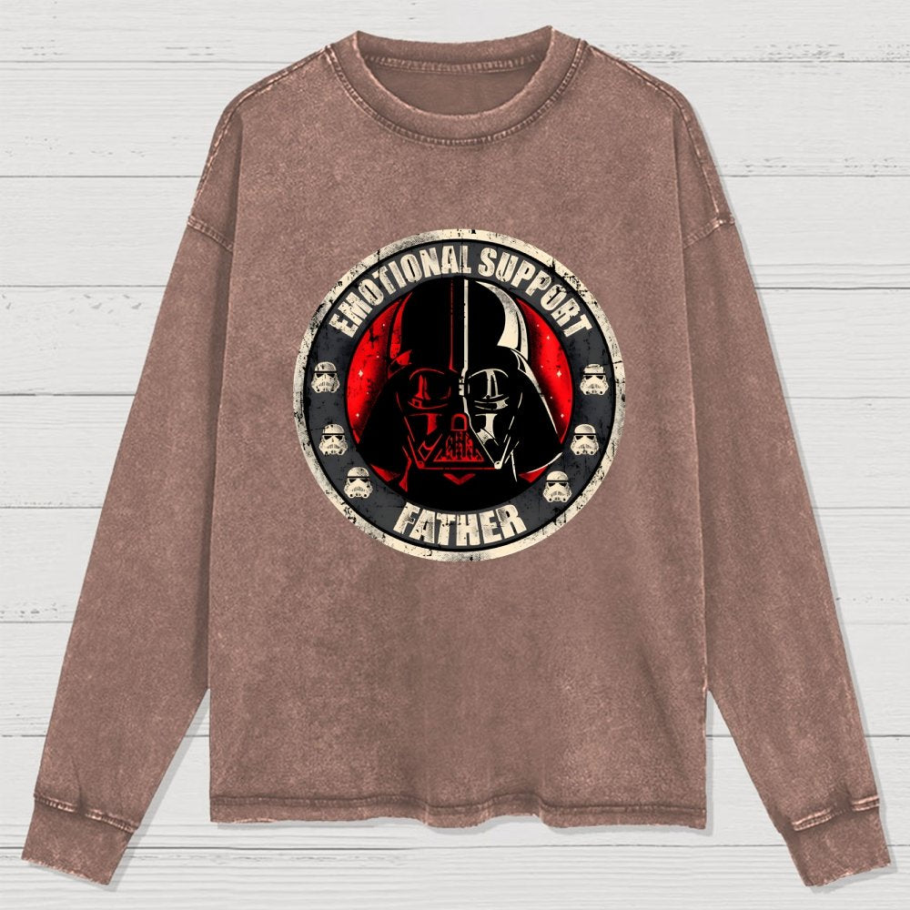 Emotional Support Father Washed Long Sleeve Tee