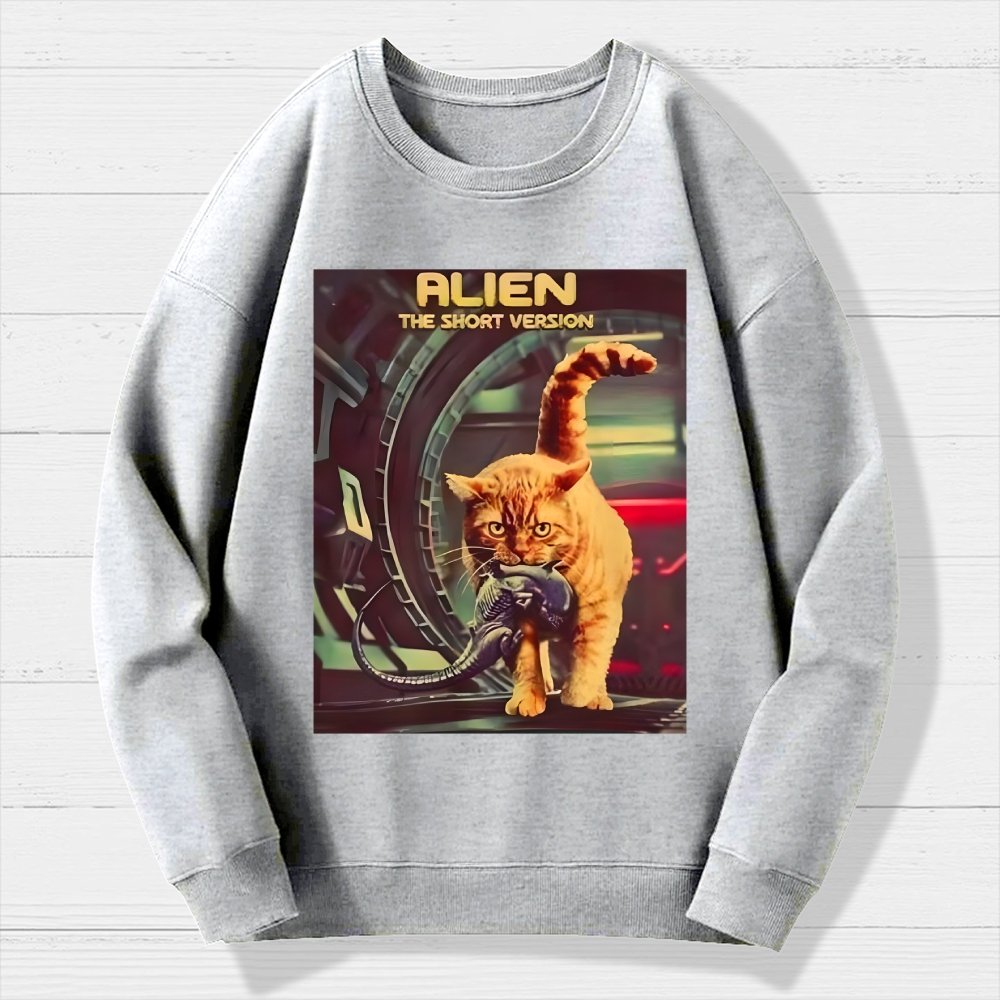 Mystery Cat Heavy Geek Cotton Sweatshirt
