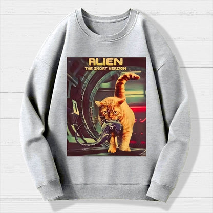 Mystery Cat Heavy Geek Cotton Sweatshirt