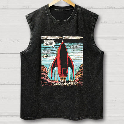 I Don't Want To Live On This Planet Anymore Vintage Distressed Washed Tank
