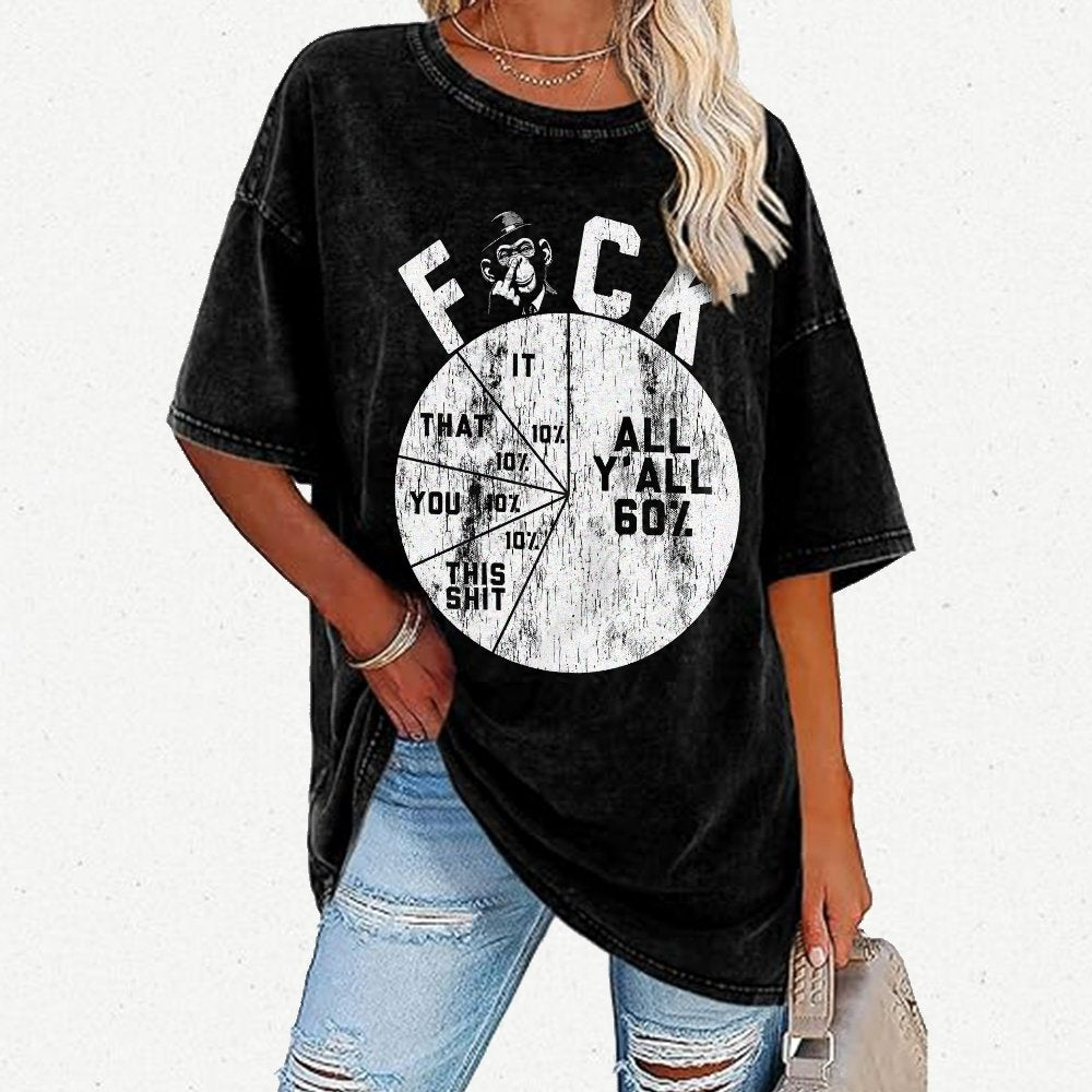 Sentiment Quantification Failure Pie Chart Vintage Distressed T-shirt