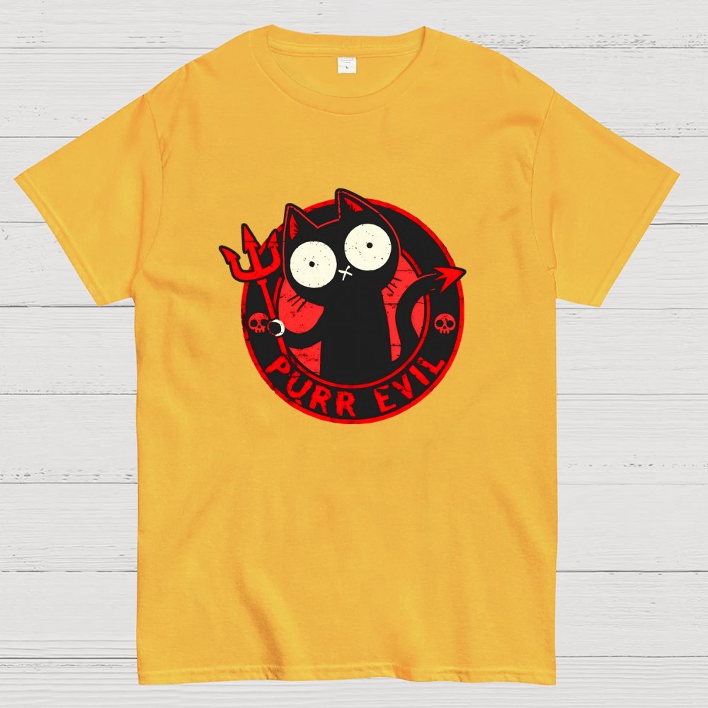 Purr Evil Cat Geek T-Shirt