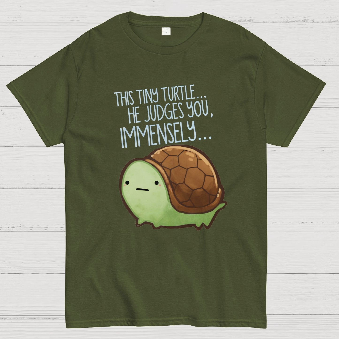 This turtle.. he judges you. Essential Geeky T-Shirt