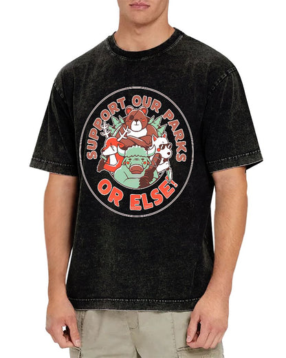 Support our Parks OR ELSE.Vintage Distressed T-shirt