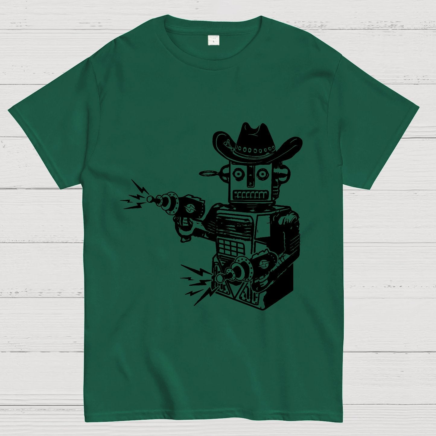 Vintage Cowboy Robot Geeky T-Shirt