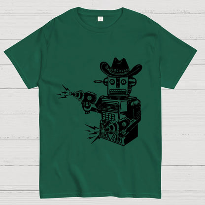 Vintage Cowboy Robot Geeky T-Shirt