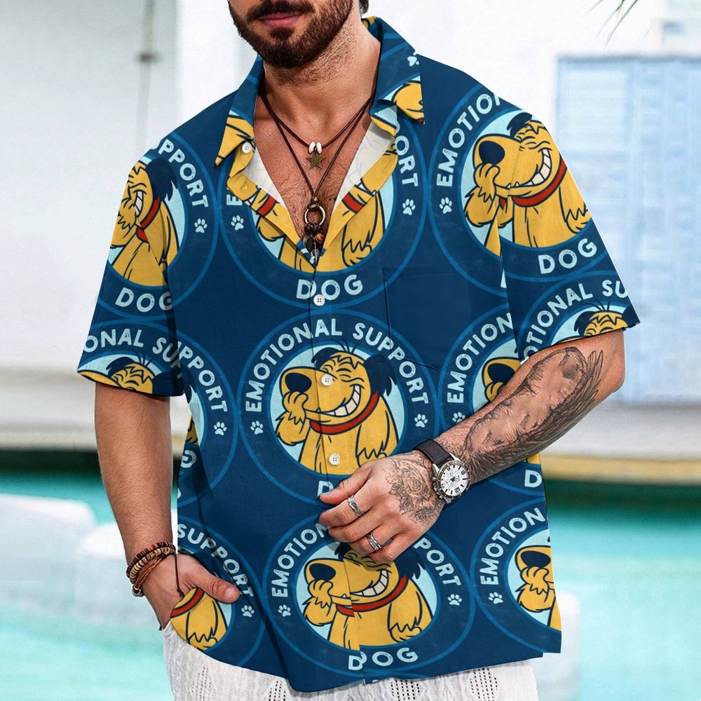 Emotional Support Dogs Geek Hawaiian Shirt