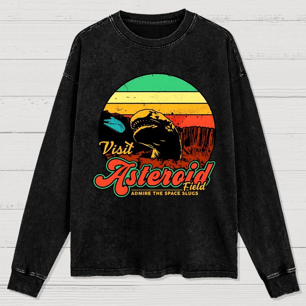 Visit the Asteroid Field Washed Long Sleeve Tee