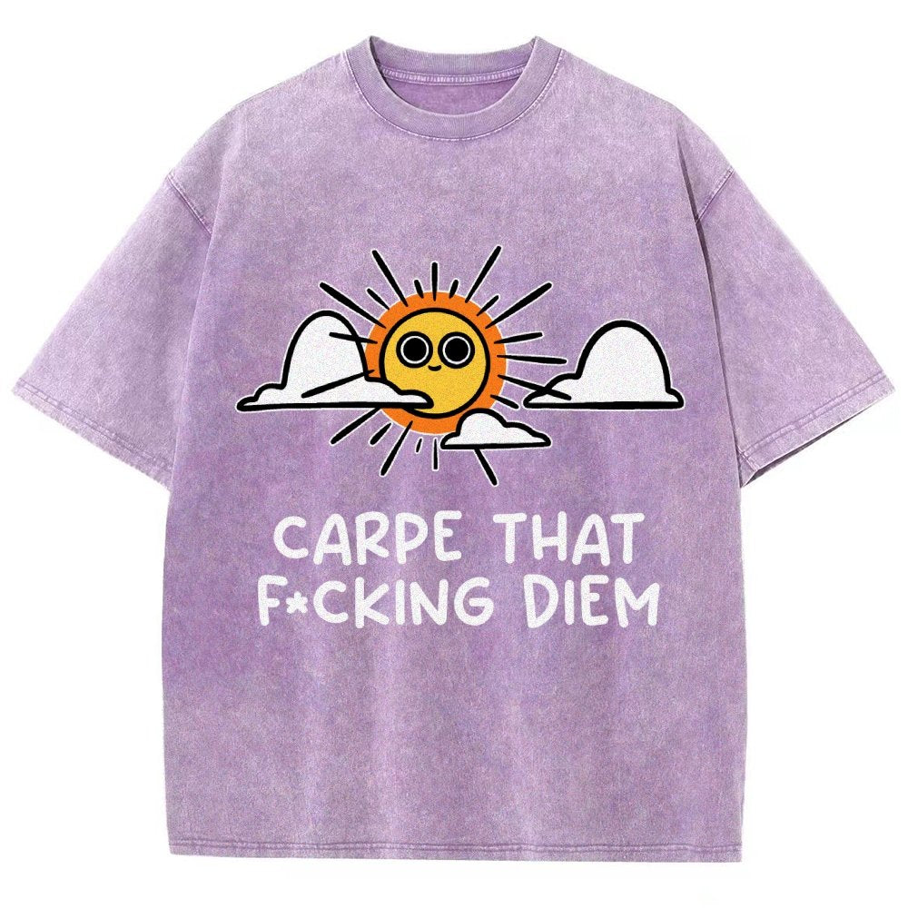 Carpe Diem Vintage Distressed T-shirt