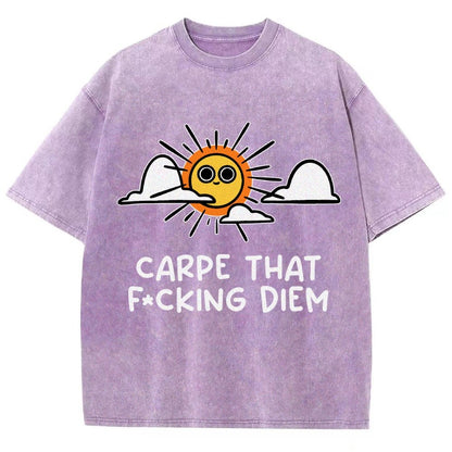 Carpe Diem Vintage Distressed T-shirt