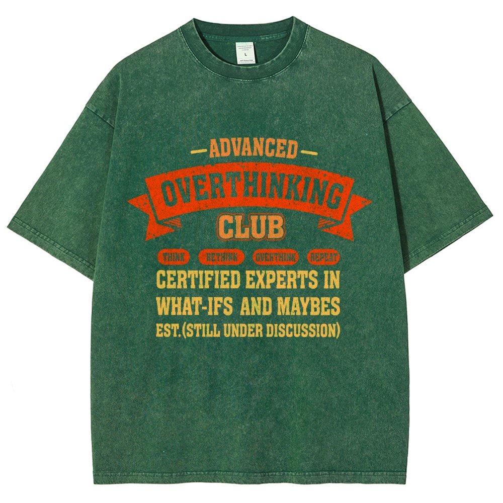 Overthinking Mode ON! Vintage Distressed T-shirt
