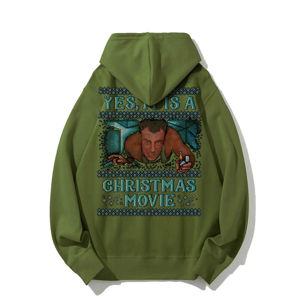 Gen-X Christmas Movie Printed Back Unisex Cotton Hoodie
