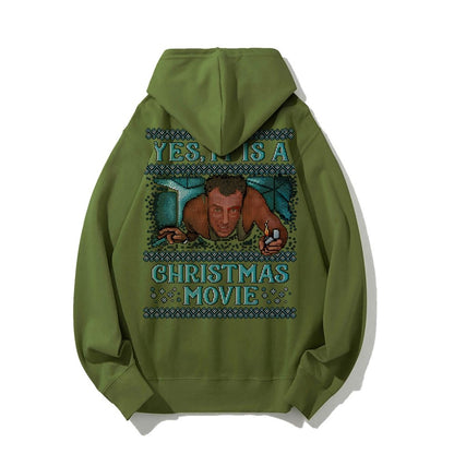 Gen-X Christmas Movie Printed Back Unisex Cotton Hoodie