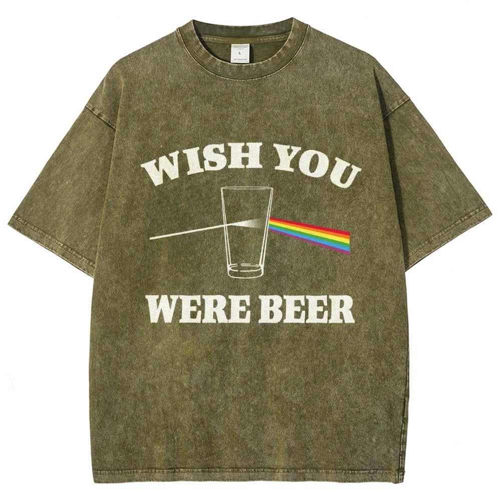Wish You Were Beer Vintage Distressed T-shirt