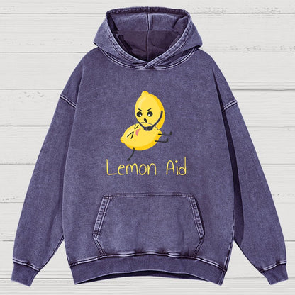Funny LemonAid - Lemon First Aid Pun Joke Essential Vintage Distressed Hoodie
