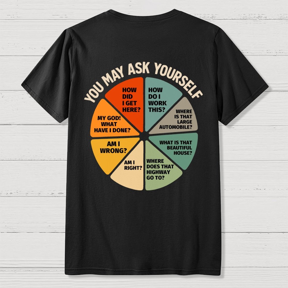 You May Ask Yourself  Back Printing Geek T-Shirt