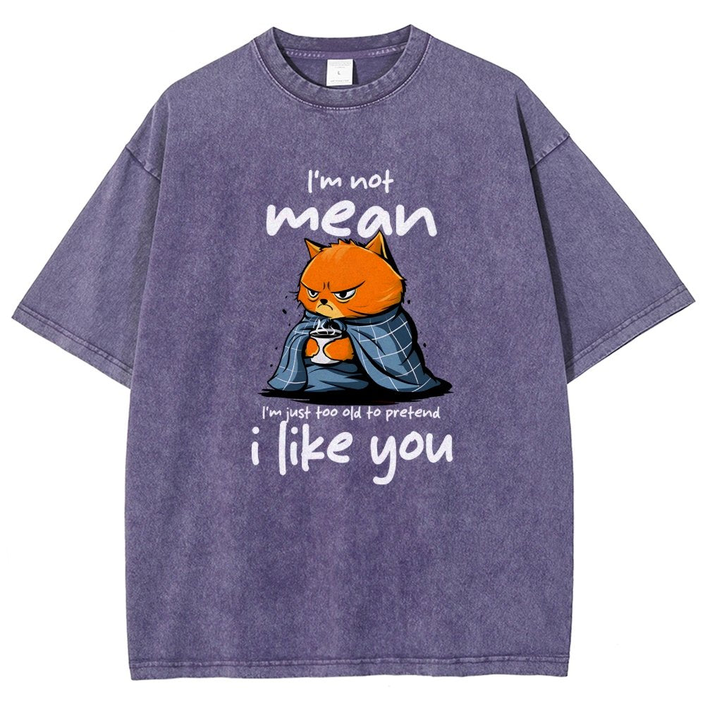 I Am Not Mean Vintage Distressed T-shirt
