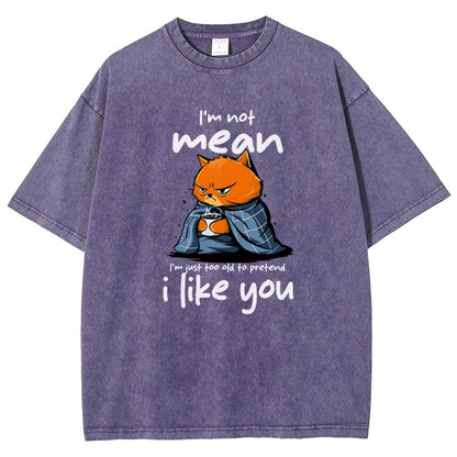 I Am Not Mean Vintage Distressed T-shirt