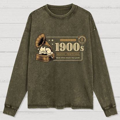 1900s Music Festival Washed Long Sleeve Tee 2509001398