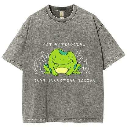 Not Antisocial... Just Selective Social Vintage Distressed T-shirt