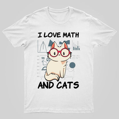 I Love Math And Cats Math Nerd T-Shirt