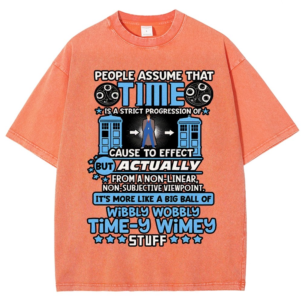 Wibbly Wobbly Timey Wimey Stuff  Vintage Distressed T-shirt