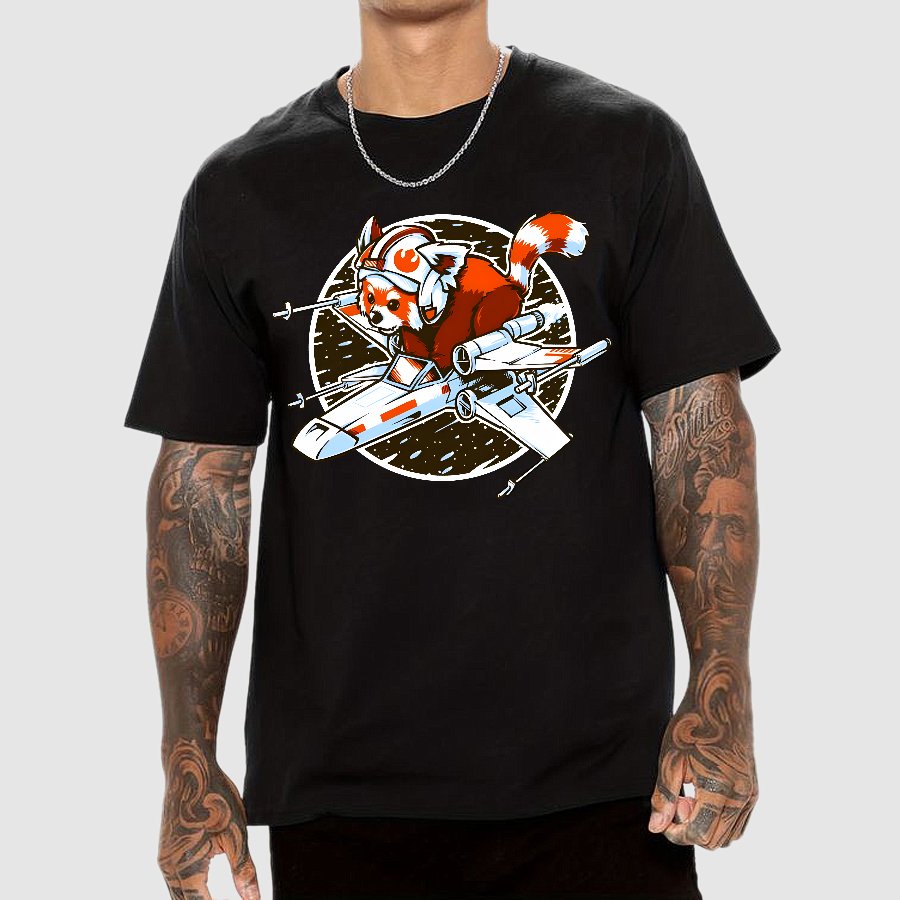 Red panda, Standing By Geek T-Shirt