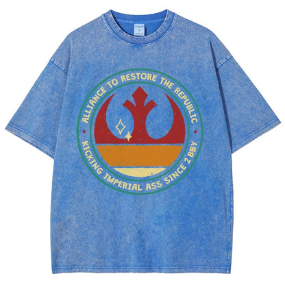 Kicking Galactic Ass Vintage Distressed T-shirt