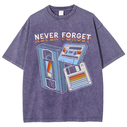 Never Forget Graphic Vintage Distressed T-shirt
