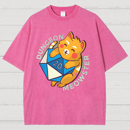 Dungeon Meow Vintage Distressed T-shirt