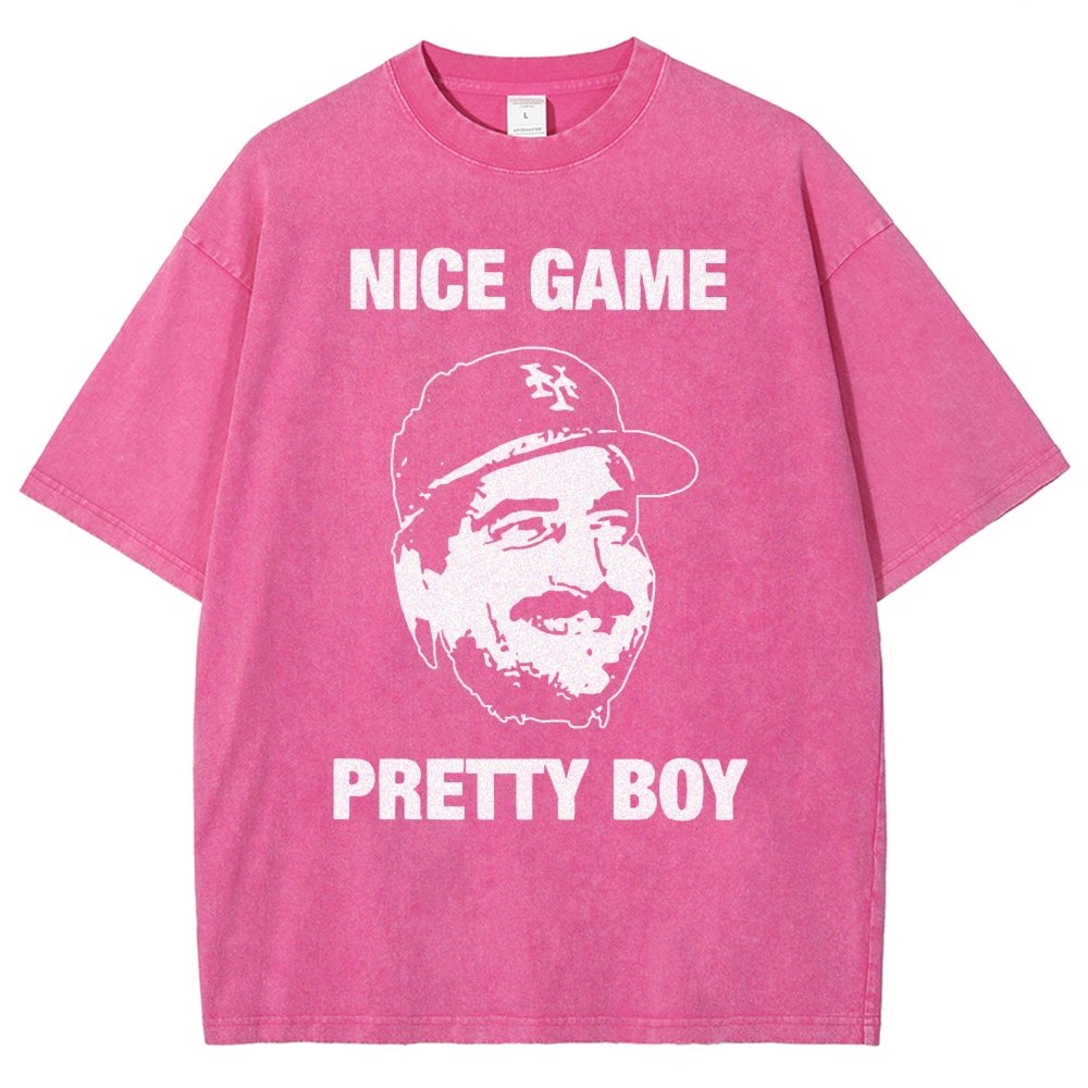 NICE GAME PRETTY BOY  Vintage Distressed T-shirt