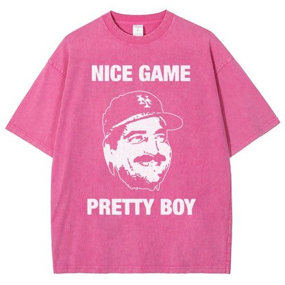 NICE GAME PRETTY BOY  Vintage Distressed T-shirt
