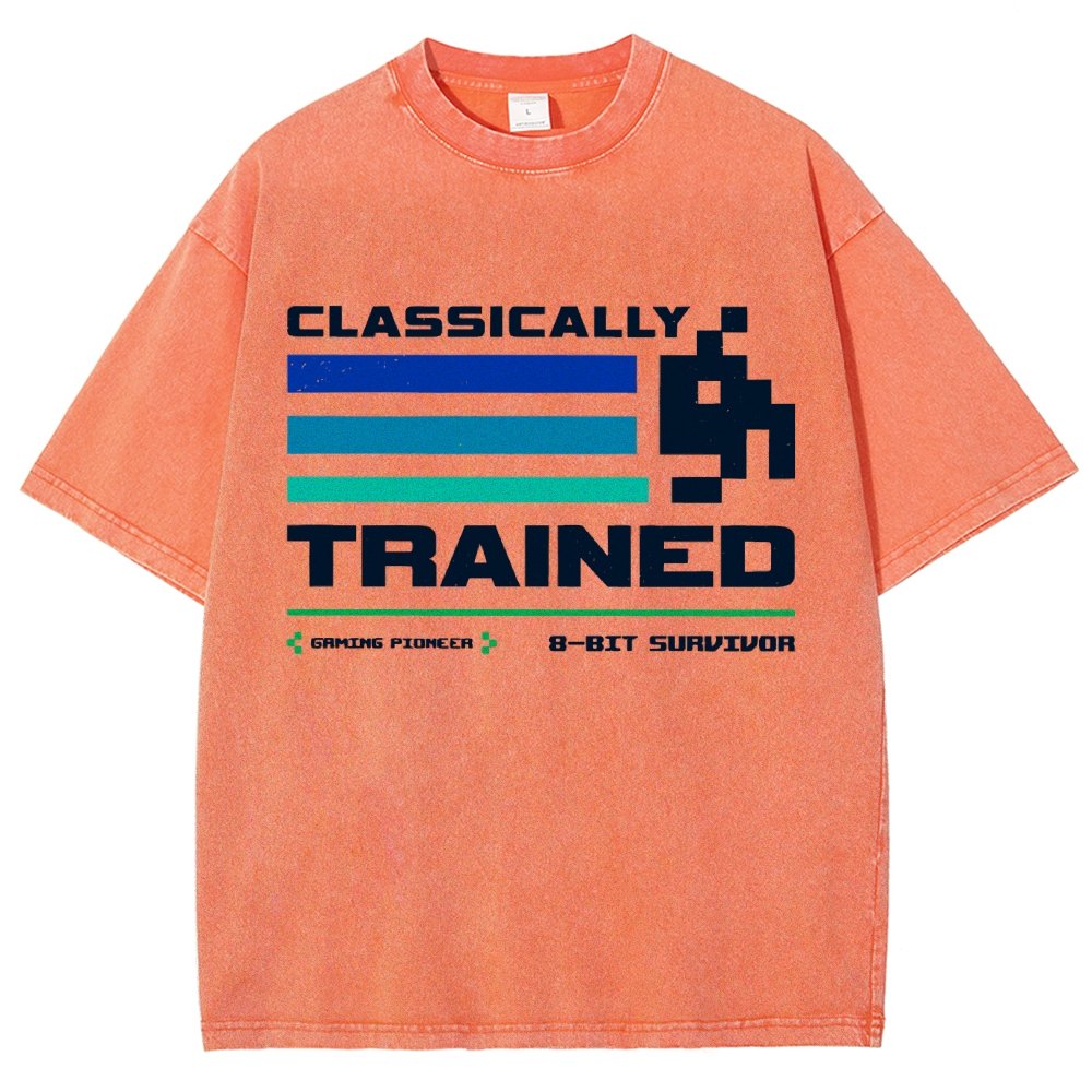Classically Trained for Retro Gamers Vintage Distressed T-shirt