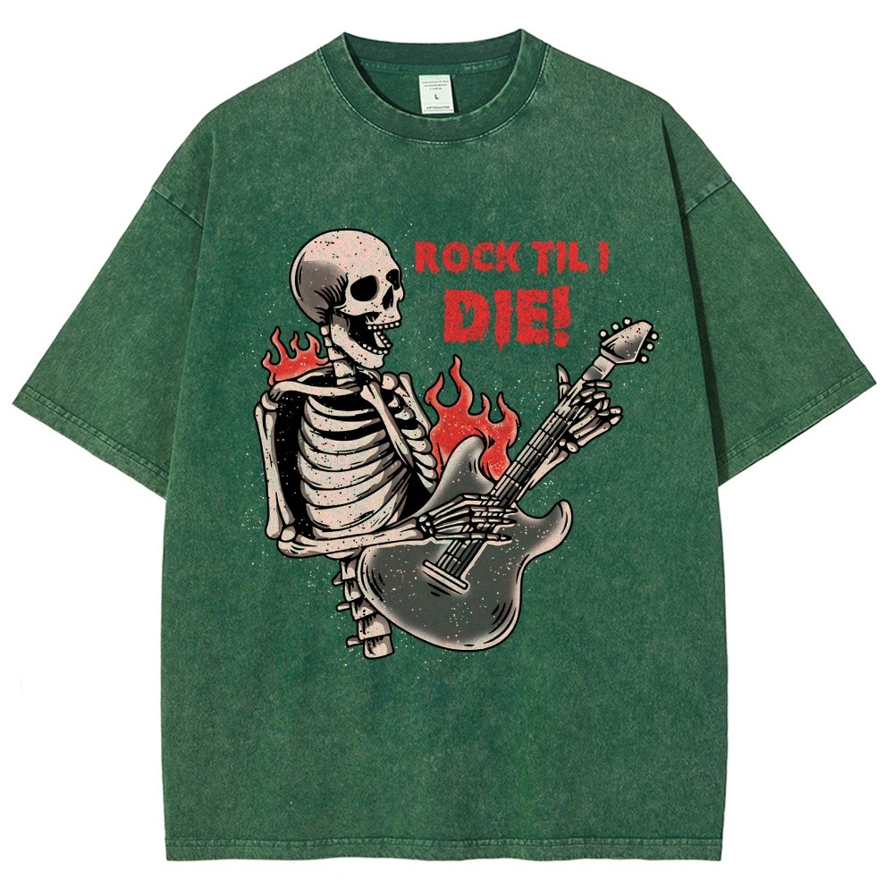 Rock Til I Die Vintage Distressed T-shirt