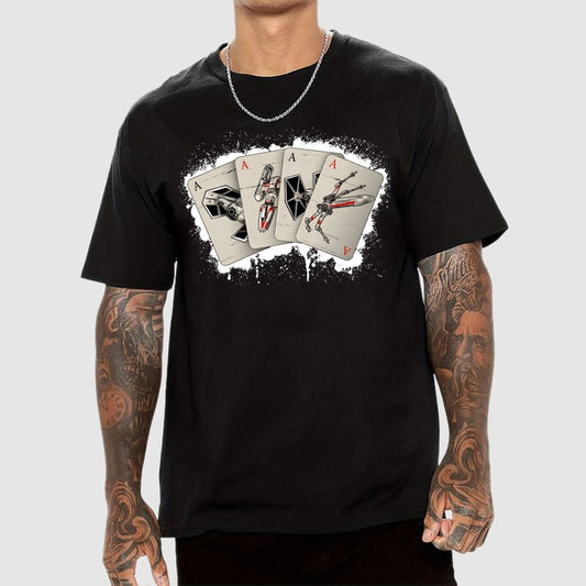Spaceship Poker Geek T-Shirt