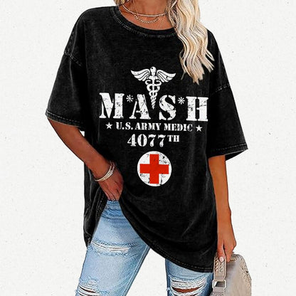 Old School University Vintage Distressed T-shirt
