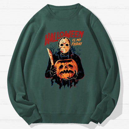 Halloween Is My Friday Geek Cotton Sweatshirt