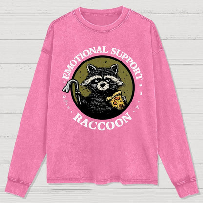 Emotional Support Raccoon Washed Long Sleeve Tee