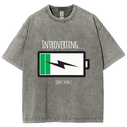 Introverting Vintage Distressed T-shirt