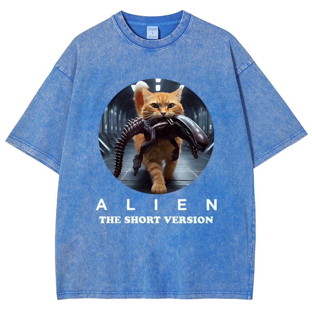 Mysterious Creature Short Version Vintage Distressed T-shirt