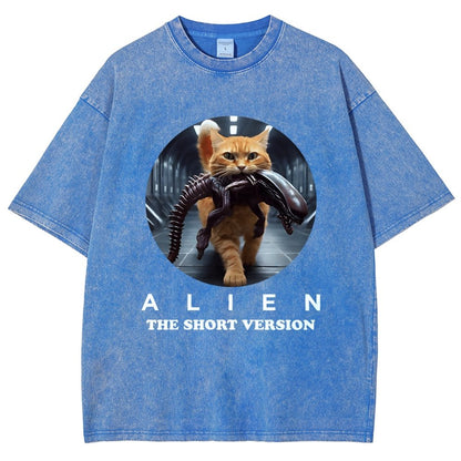 Mysterious Creature Short Version Vintage Distressed T-shirt