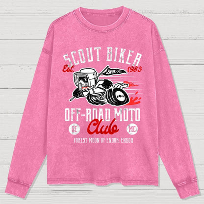 Scout Biker Club Washed Long Sleeve Tee