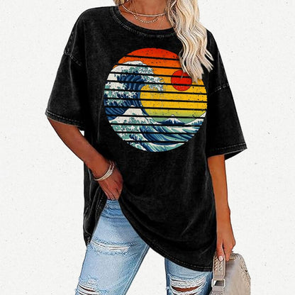 Freak Wave Vintage Distressed T-shirt