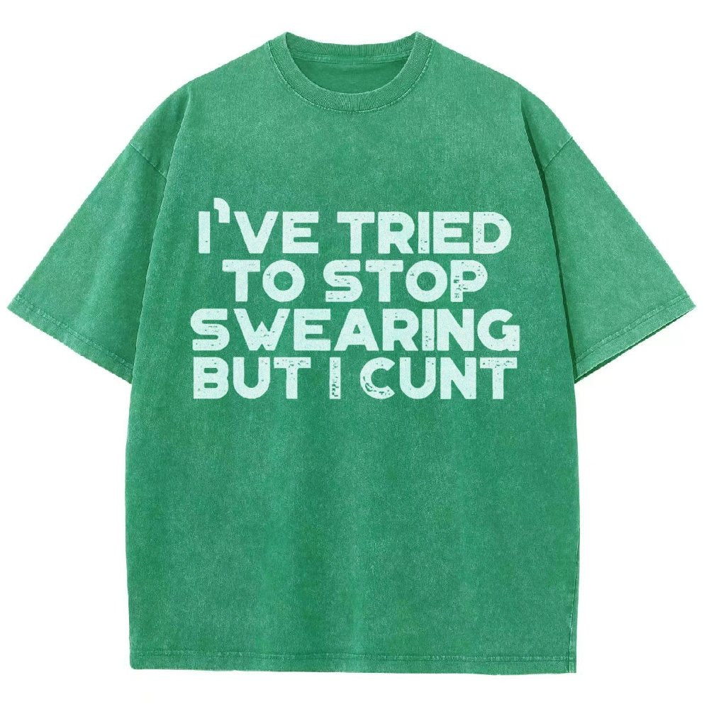 I've Tried To Stop Swearing But I Cunt Sunset Vintage Distressed T-shirt