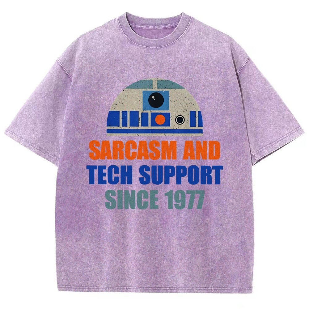Providing Sarcasm and Tech Support Since 1977 Vintage Distressed T-shirt