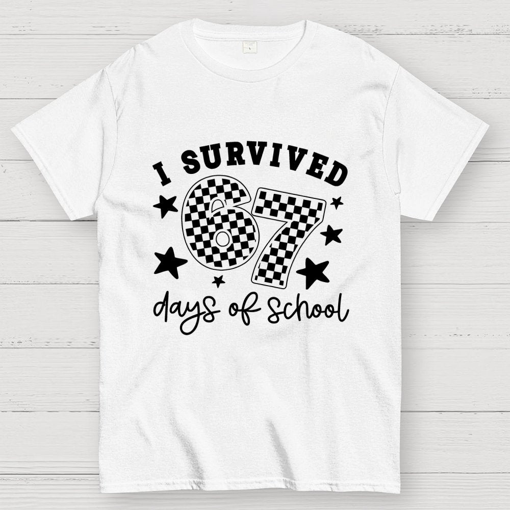 I Survived 67 Days of School Geek T-Shirt