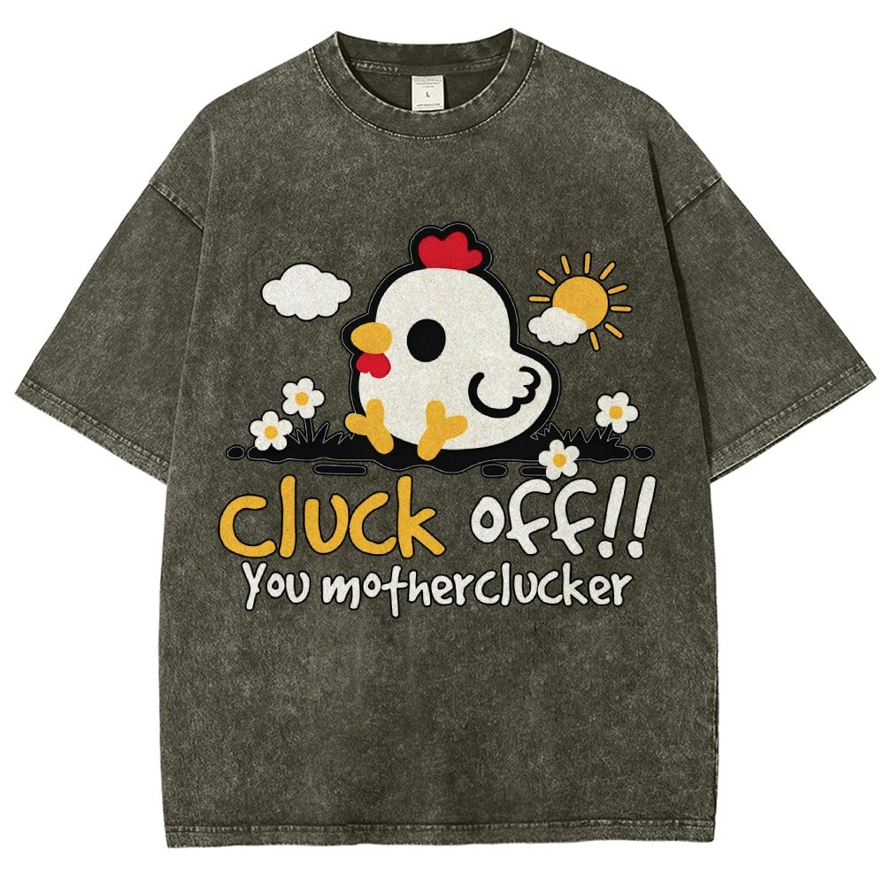 Cluck off Vintage Distressed T-shirt