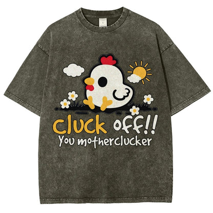 Cluck off Vintage Distressed T-shirt